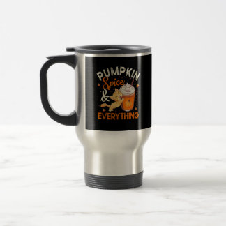 Pumpkin Spice Everything Shirt Cat Lover Cute Autu Travel Mug
