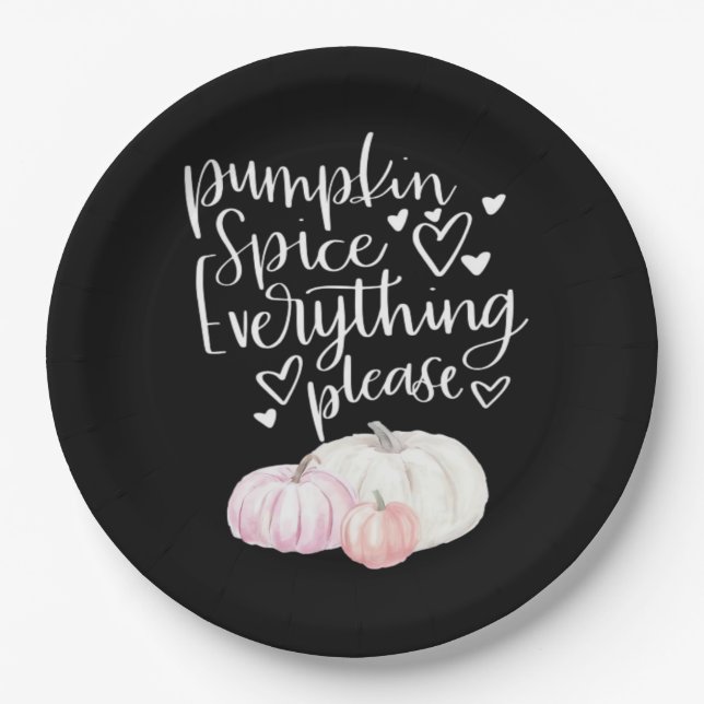 Pumpkin Spice Everything Sloth Halloween Paper Plates (Front)