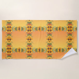 Pumpkin Spice Fall Autumn Harvest Thanksgiving Beach Towel