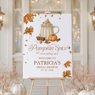 Pumpkin Spice Fall Bridal Shower Welcome Sign
