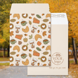 Pumpkin Spice Fall Coffee Small Business Packaging Envelope Mailers