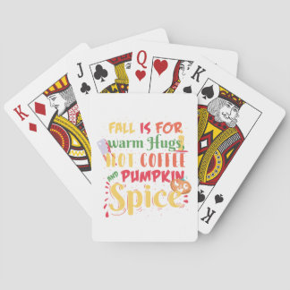 Pumpkin Spice Fall Halloween Poker Cards