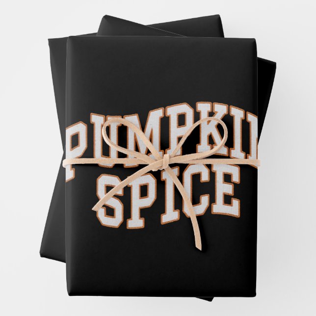 Pumpkin Spice Fall Shirt Thanksgiving  Wrapping Paper Sheets (In situ)