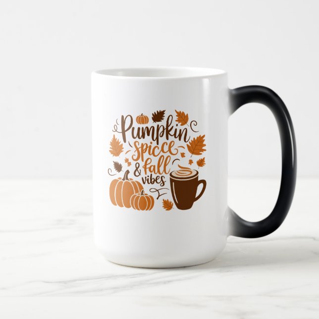 Pumpkin Spice & Fall Vibes Color Morph Mug (Right)
