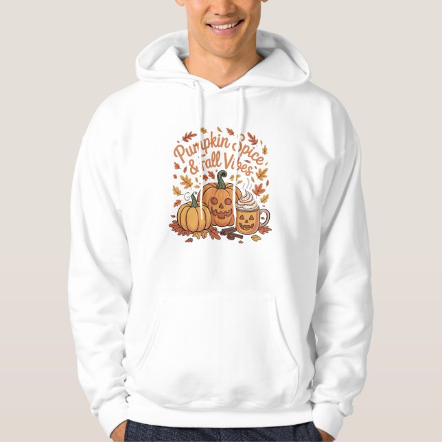  Pumpkin Spice & Fall Vibes Hoodie (Front)