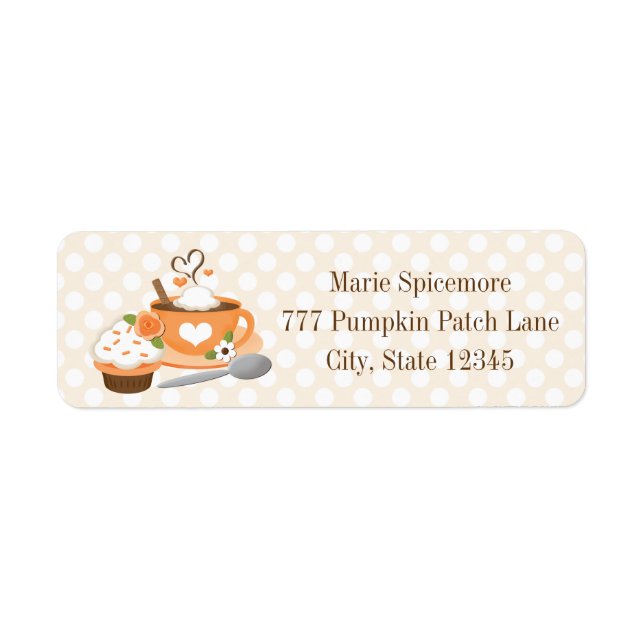 Pumpkin Spice Fall Wedding Shower Label (Front)
