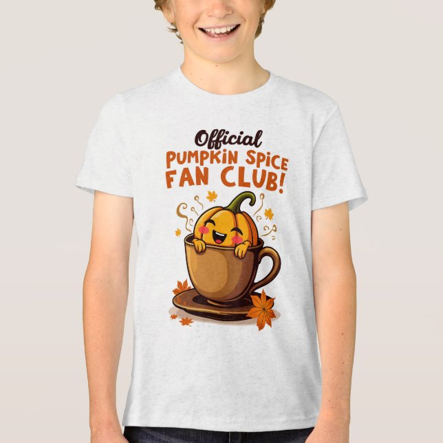 Pumpkin Spice Fan Club Tri-Blend Shirt (Front)