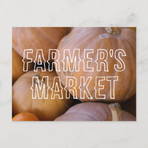 Pumpkin Spice Farmer's Market Fall Autumn  Postcard