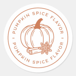 Pumpkin spice flavor flavoring classic round sticker