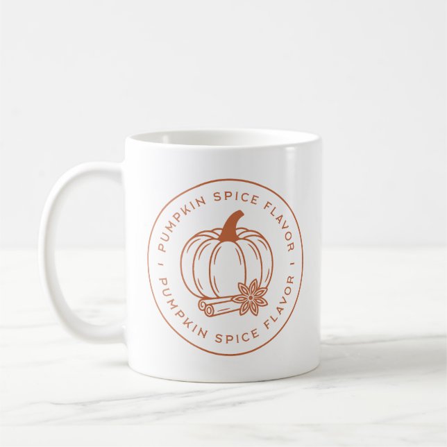 Pumpkin spice flavor flavoring coffee mug (Left)