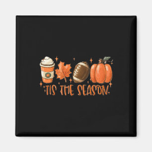Pumpkin Spice Football Tis The Season Fall Thanksg Magnet