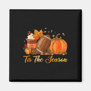 Pumpkin Spice Footbyll Tis The Season Fall Thanksg Magnet