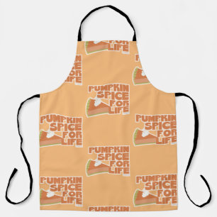 Pumpkin Spice For Life Funny Fall Logo Art Apron