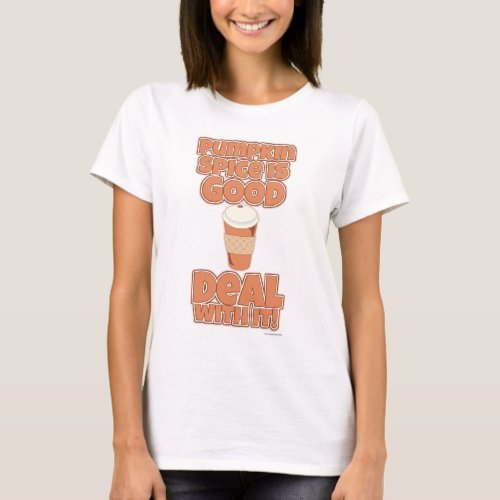 Pumpkin Spice Funny Cute Cartoon Slogan T_Shirt