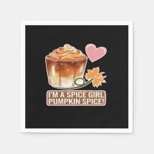 Pumpkin Spice Girl Fall Latte Sticker Napkins
