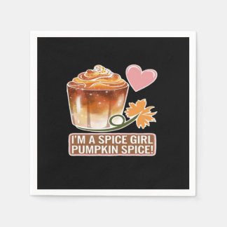 Pumpkin Spice Girl Fall Latte Sticker Napkins