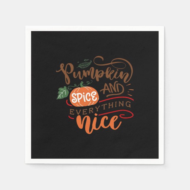 Pumpkin Spice Girl Napkins (Front)