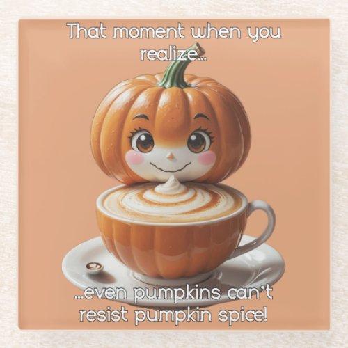 Pumpkin Spice Glass Coaster