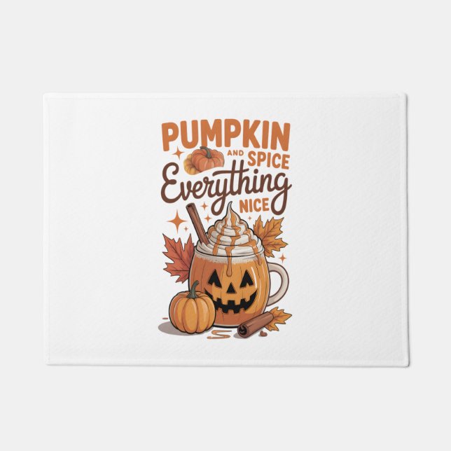 Pumpkin Spice Halloween Doormat (Front)