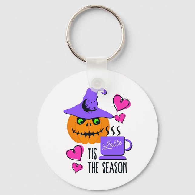 Pumpkin Spice Halloween Keychain - Double-Sided (Front)