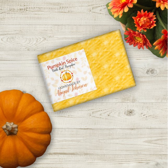 Pumpkin Spice Handmade Homemade Soap | Gift Label (Creator Uploaded)