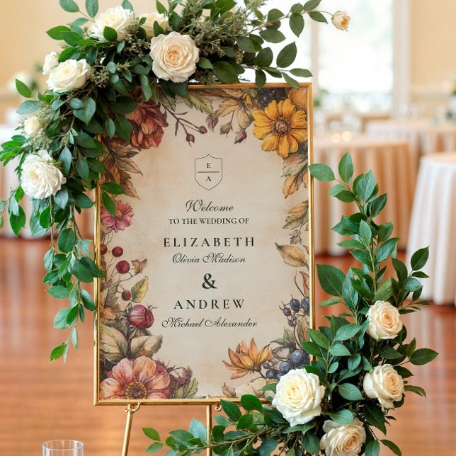 Pumpkin Spice Harvest Wedding Foam Board (Creator Uploaded)