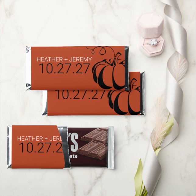 Pumpkin Spice Hershey Bar Favors (Front)
