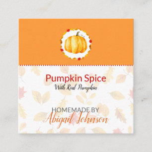 Pumpkin Spice Homemade Bath & Body Label Tag