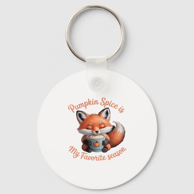 Pumpkin Spice Is My Favorite Season Fall Classic T Keychain (Front)