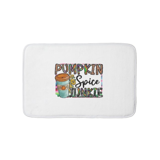 Pumpkin Spice Junkie Bath Mat (Front)