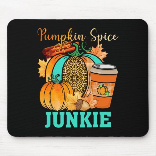 Pumpkin Spice Junkie Pumpkin Spice Latte Leopard P Mouse Pad