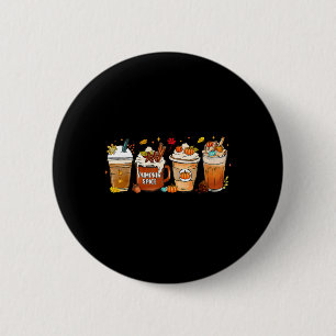 Pumpkin Spice Latte Autumn Fall Thanksgiving Hallo Button
