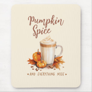 Pumpkin Spice – Latte & Autumn Foliage Mouse Pad