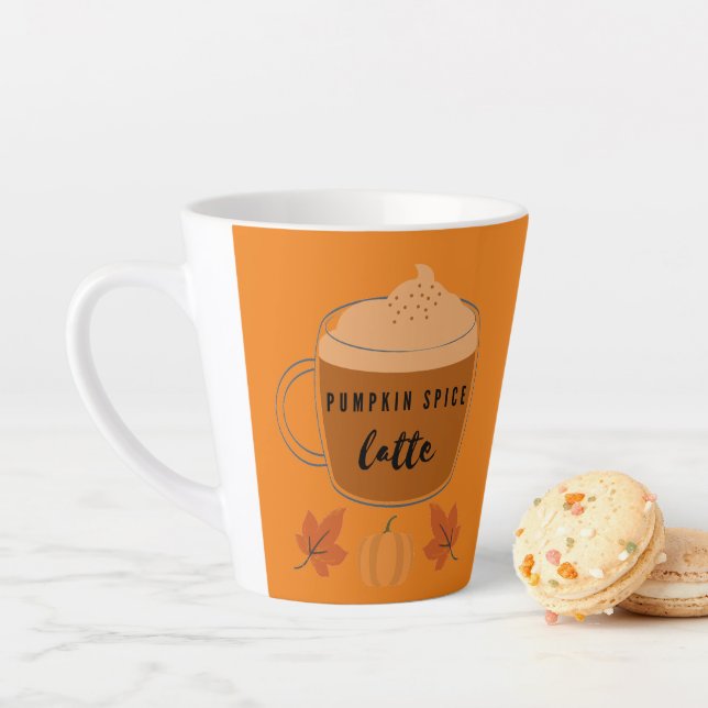 Pumpkin Spice Latte Autumn Leaves and Pumpkin Latte Mug (In Situ)