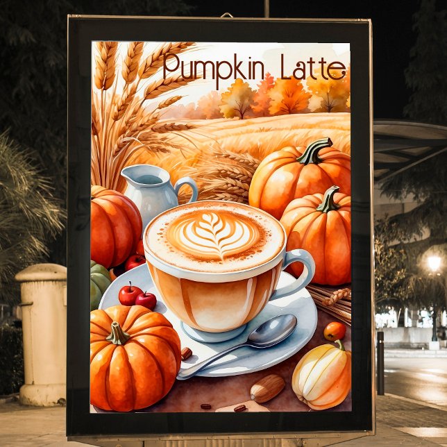 Pumpkin Spice Latte Autumn Wall Décor  Poster (Creator Uploaded)