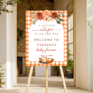 Pumpkin Spice Latte Baby Shower Welcome Sign