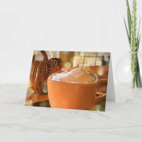 Pumpkin Spice Latte Birthday Card