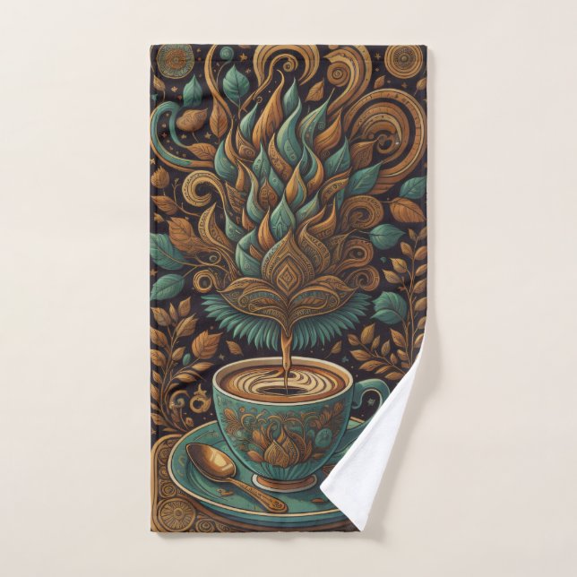 Pumpkin Spice Latte Bliss Hand Towel (Hand Towel)