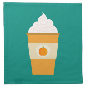 Pumpkin spice latte coffee cloth napkin