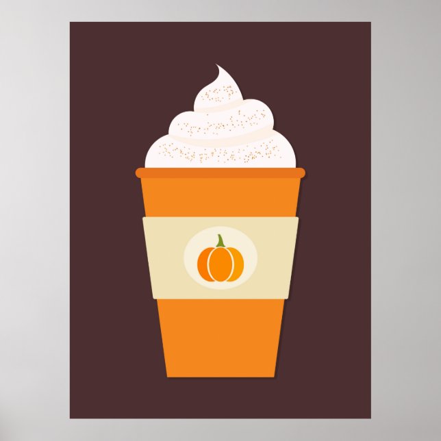 Pumpkin spice latte coffee  poster (Front)