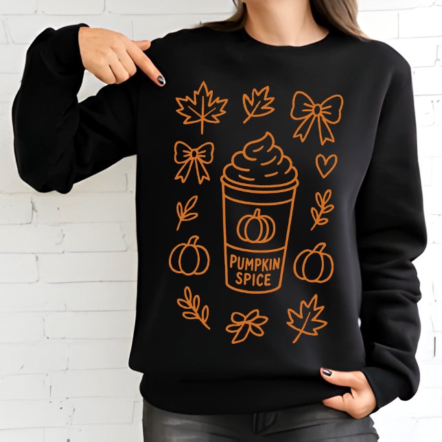 Pumpkin Spice Latte | Cozy Fall Thanksgiving Sweatshirt (Creator Uploaded)