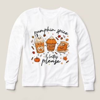 Pumpkin Spice Latte Fall Coffee Cozy Autumn Doodle Tri-Blend Shirts