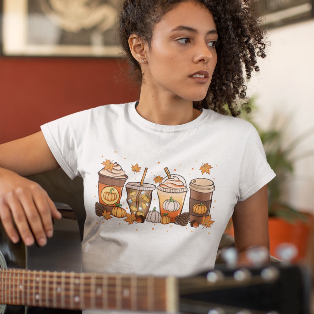 Discover Pumpkin Spice Latte Fall Personalized T-Shirt