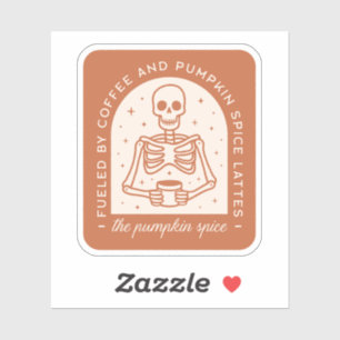 Pumpkin spice latte funny quotes fall aesthetic sticker