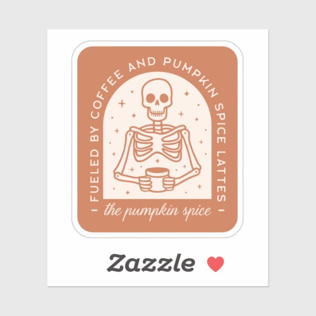 Pumpkin spice latte funny quotes fall aesthetic sticker (Sheet)