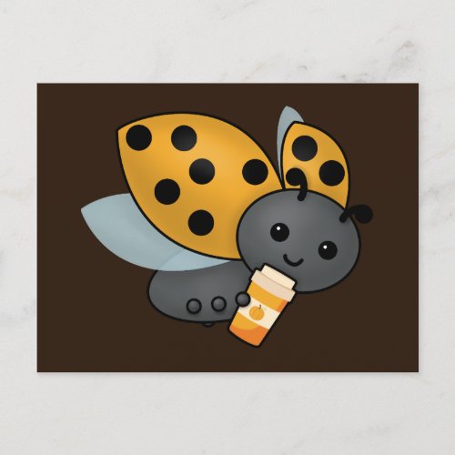 Pumpkin Spice Latte Ladybug T_Shirt Postcard