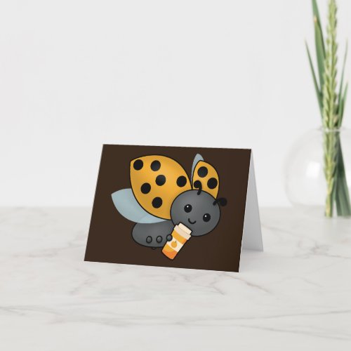 Pumpkin Spice Latte Ladybug Thank You Card