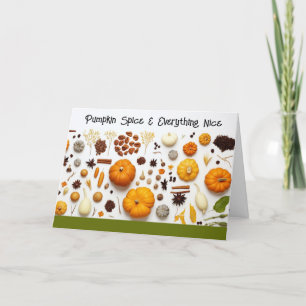Pumpkin Spice Latte Letterpress Thank You Card