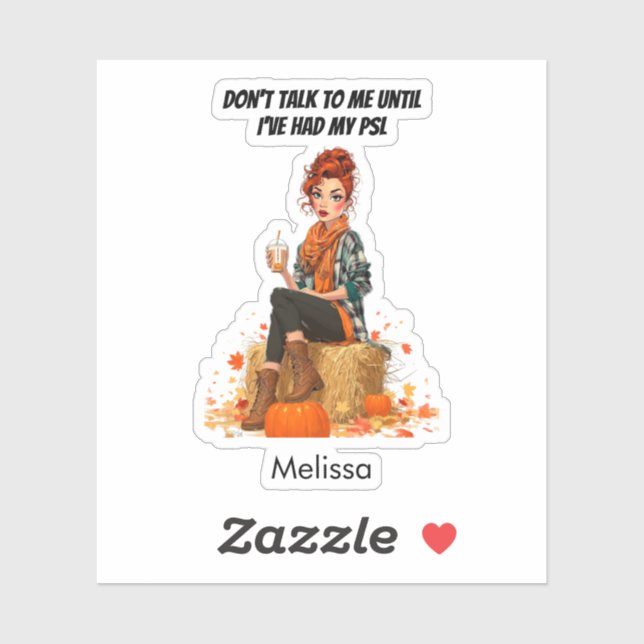 Pumpkin Spice Latte - Ms Sass Sticker (Sheet)