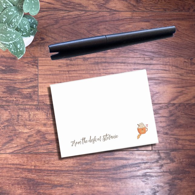 Pumpkin spice latte personalized post-it notes